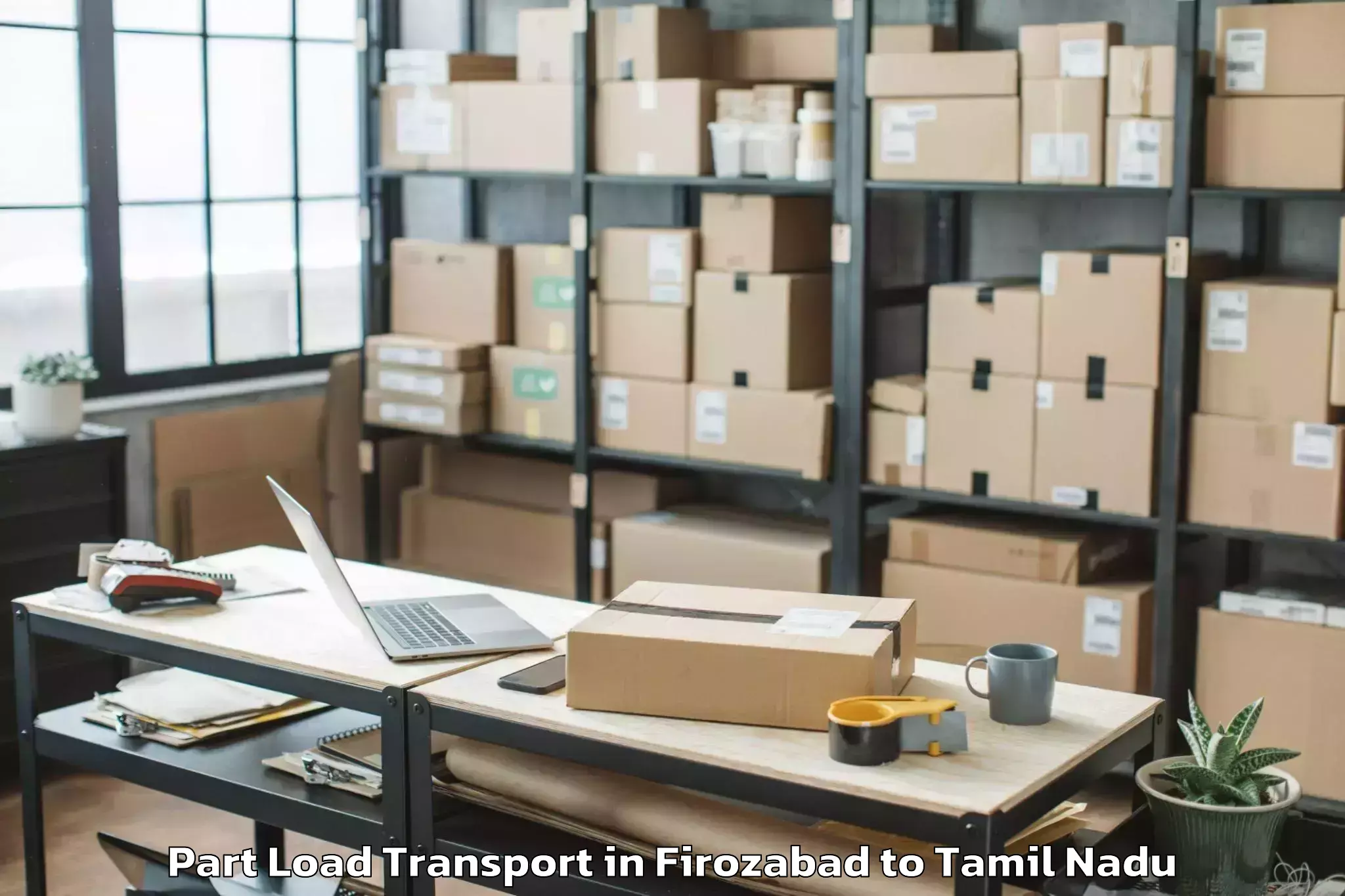 Professional Firozabad to Thirukoilure Part Load Transport